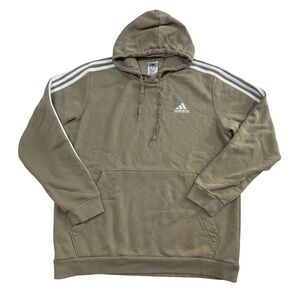 Adidas One-Point Logo Size XL Beige Hoodie Sweatshirt (Retail $45)
